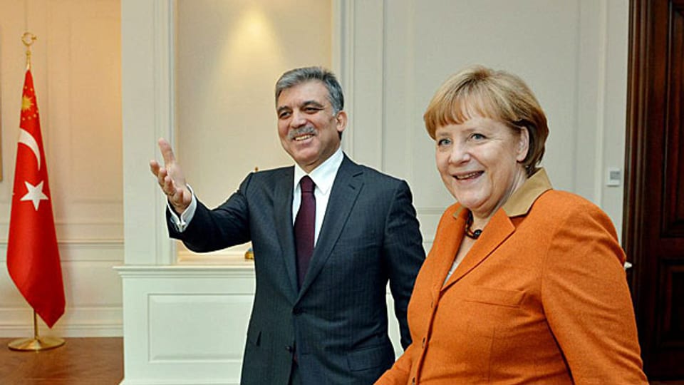 Der türkische Präsident Abdullah Gul und die deutsche Bundeskanzlerin Angela Merkel in Ankara.