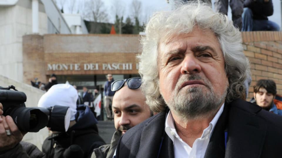 Profitiert von der Patt-Situation in Italien: Komiker und Politiker Beppe Grillo.