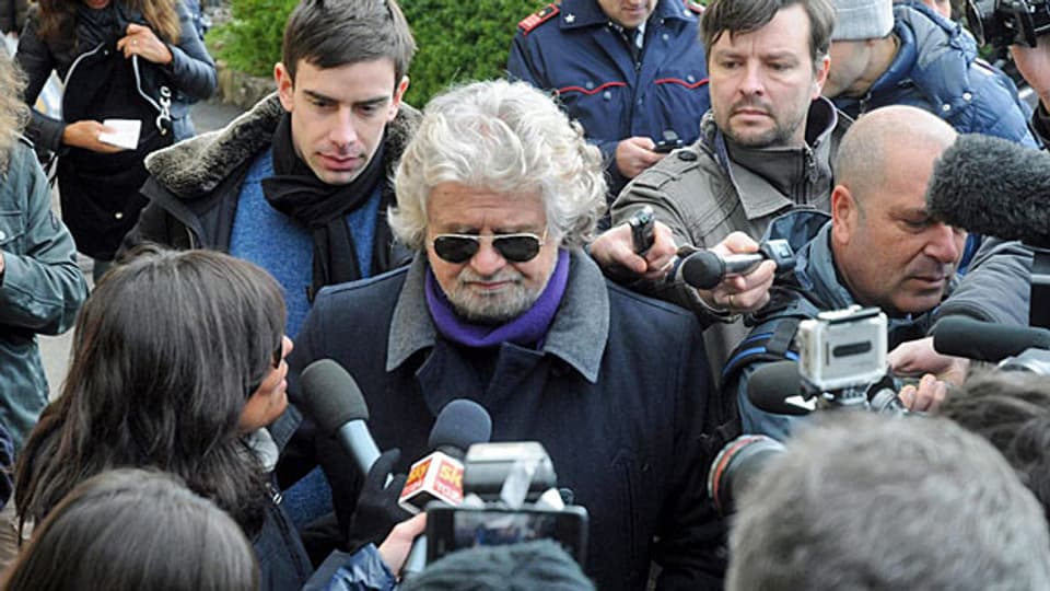 Beppe Grillo: Er hat vor allem die Stimmen von Jungen erhalten.