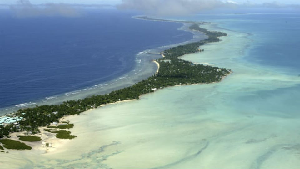 Trügerisches Paradies: Das Volk auf Kiribati ist sprichwörtlich dem Untergang geweiht.
