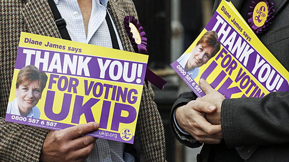 EU-kritische Partei UKIP überholt die britischen Konervativen.