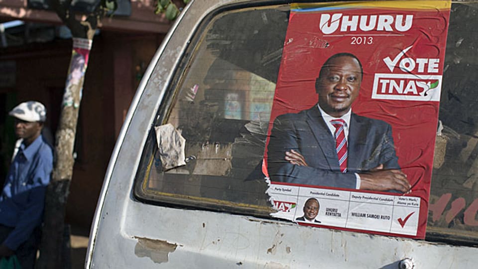 Wahlwerbung für Uhuru Kenyatta in Nairobi.