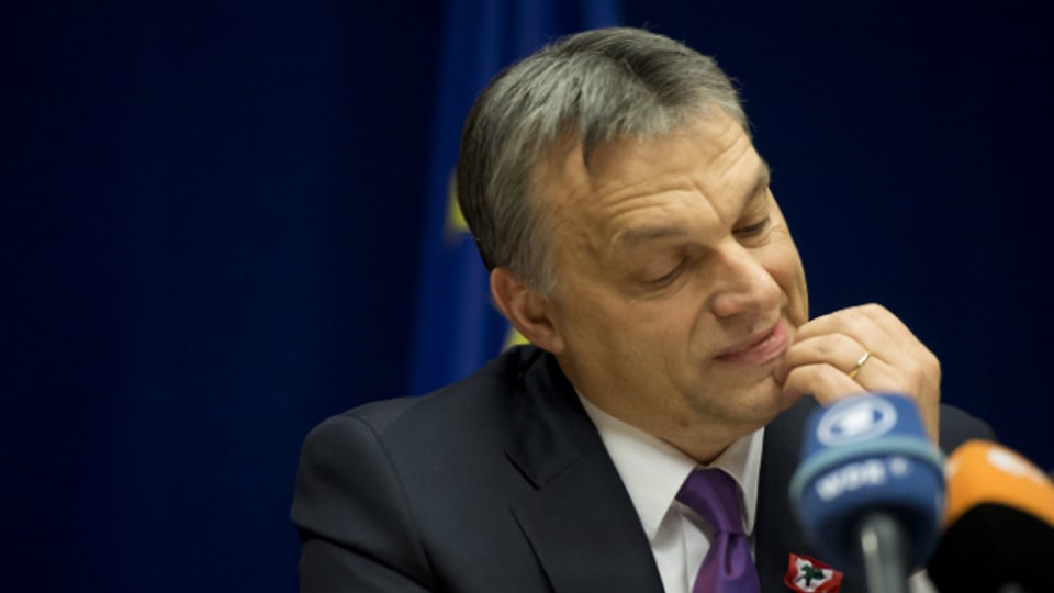 Vitkor Orban im März 2013 bei einer Rede in Brüssel