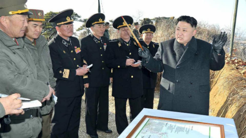 Nordkoreas Machthaber Kim Jong-un bei einer Inspektion vor wenigen Tagen