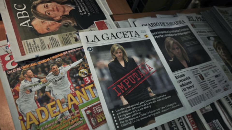 Spanische Zeitungen kennen nur ein Thema: Die Ermittlungen gegen Prinzessin Cristina