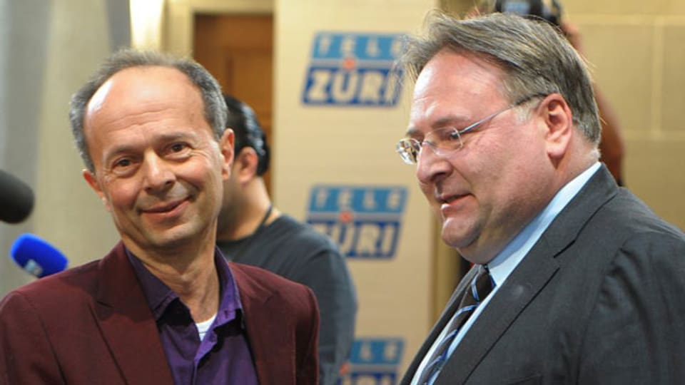 Die Stadtratskandidaten Marco Camin, rechts, und Richard Wolff, links.