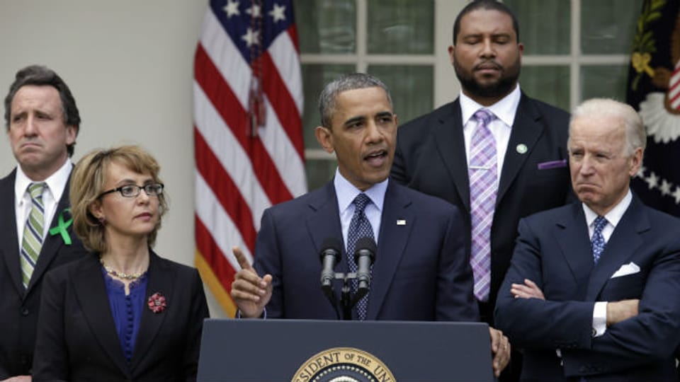 Betretene Gesichter: Obama gibt das Scheitern des Kompromissvorschlags bekannt.
