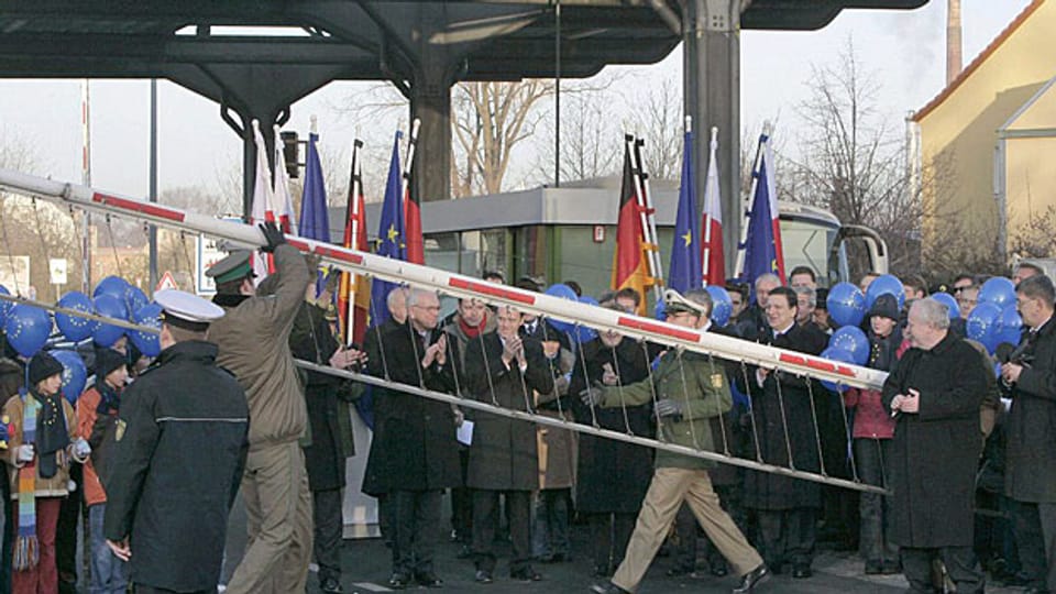 Im Dezember 2007 an der deutsch-polnischen Grenze.