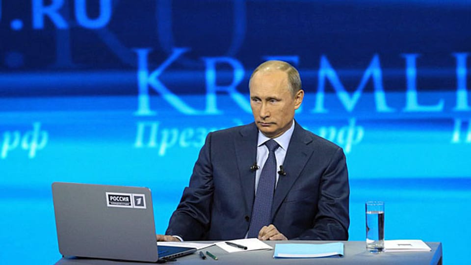 Wladimir bei seinem Fernsehauftritt am 25. April.