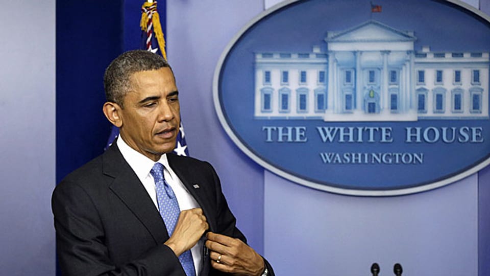 US-Präsident Obama an der Medienkonferenz vom 30. April im Weissen Haus.