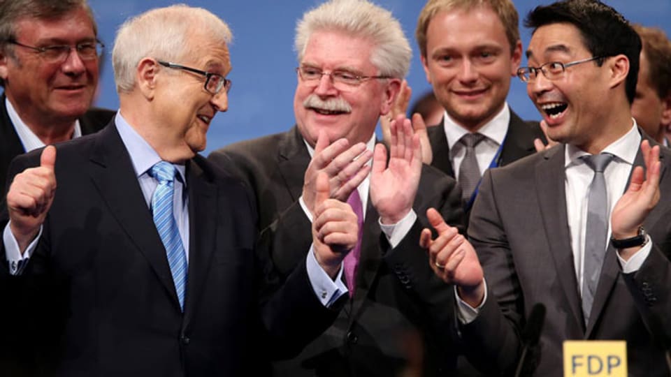 Die Parteispitze der deutschen FDP am Parteitag in Nürnberg