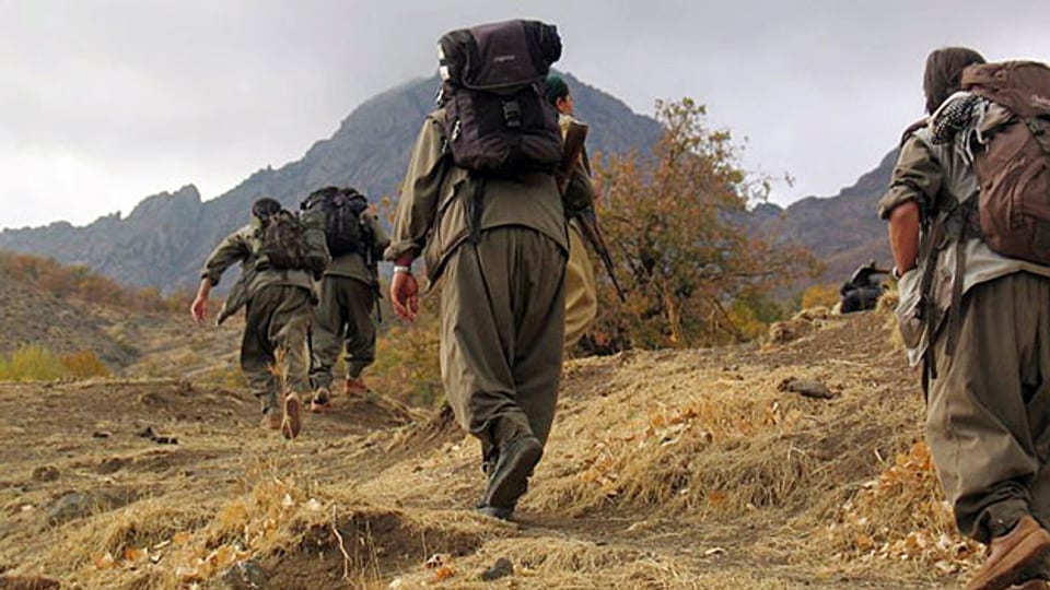 PKK-Kämpfer am 7. Mai auf dem Weg von der Türkei Richtung Irak.