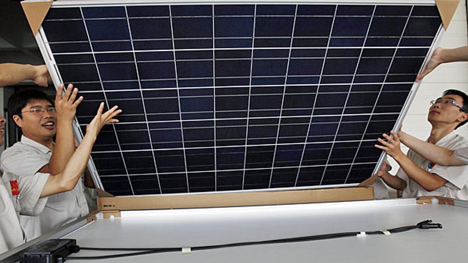 Auf chinesische Solarpaneele erhebt die EU künftig Strafzölle.