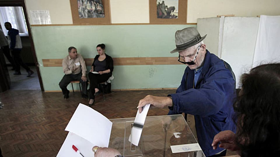 Ein Wahllokal in der bulgarischen Hauptstadt Sofia am 12. Mai 2013.