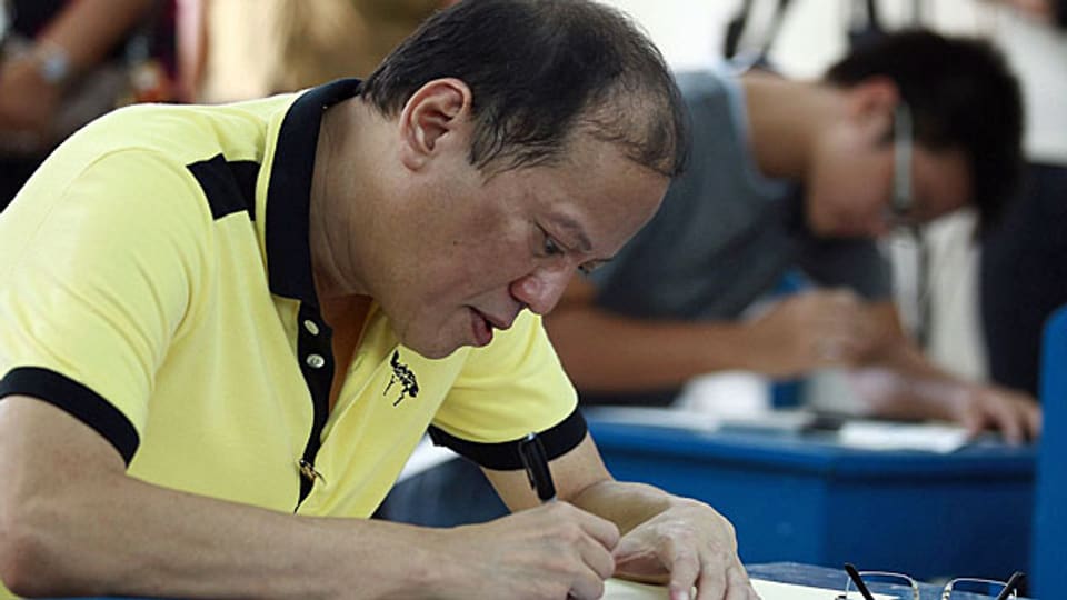 Der philippinische Präsident Aquino wählt am 13. Mai in Tarlac City auf den nördlichen Philippinen.
