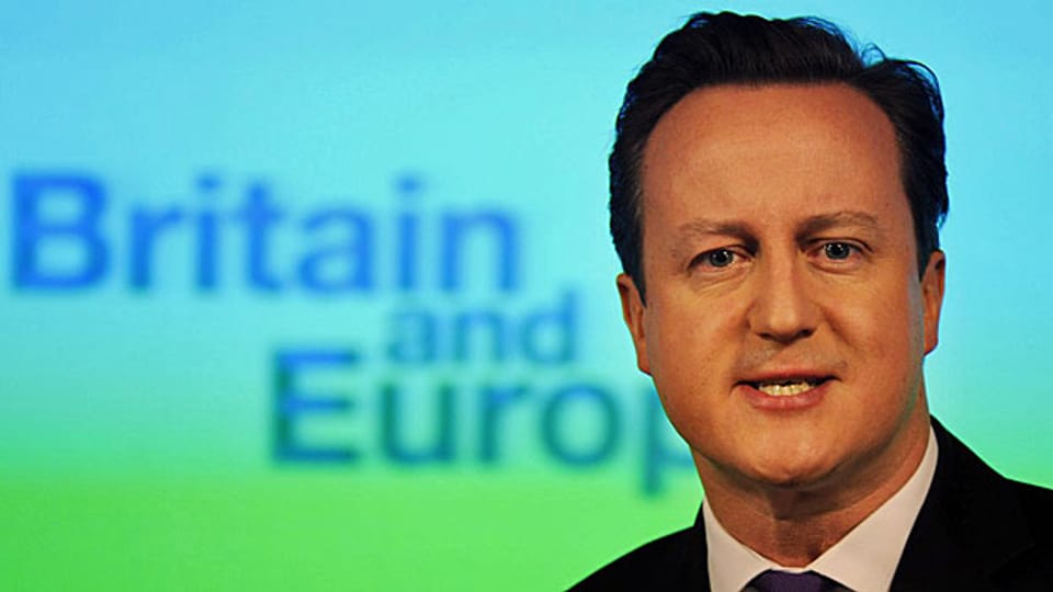 Der britische Premier David Cameron während seiner Rede zu Grossbritanniens Verhältnis zu Europa im Januar 2013.