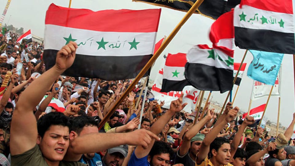 Irakische Sunniten protestieren gegen die Regierung