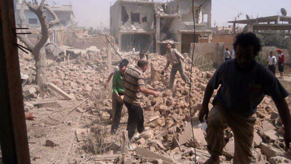 Das verwüstete Kusair nach einem Angriff von Assads Truppen.