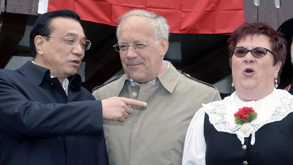 Bundesrat Schneider-Ammann und der chinesische Premierminister Li Keqiang