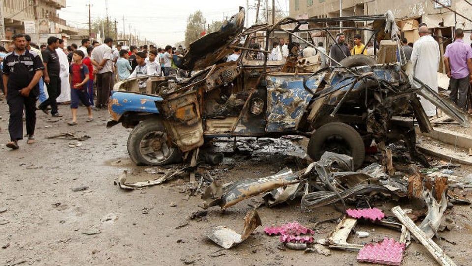 Blutiger Mai in Bagdad: Im Bild ein Bombenanschlag vom 20. Mai.