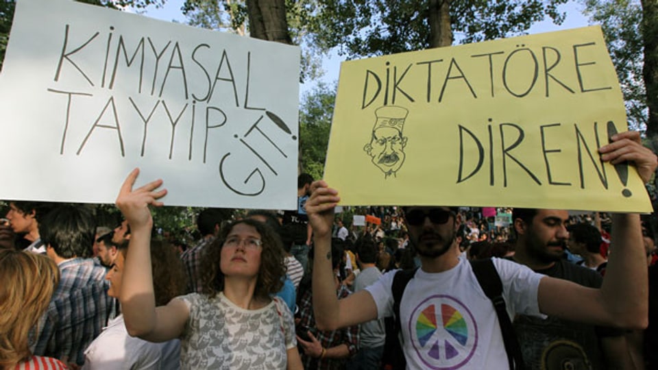 Die Proteste in der Türkei richteDie Proteste in der Türkei richten sich gegen Premierminister Erdogan.n sich gegen Premierminister Erdogan.