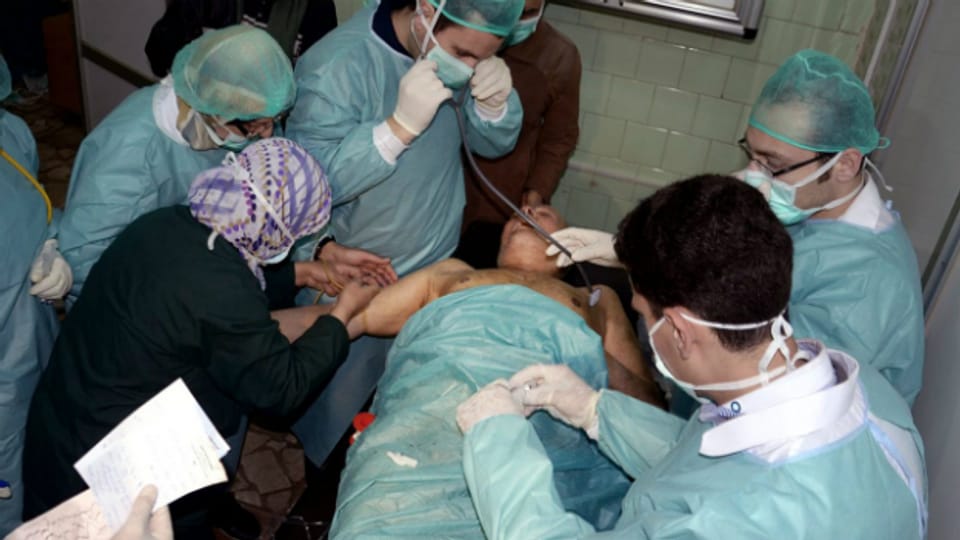 Mögliches Opfer eines Giftgas-Einsatzes in einem Spital in Aleppo: Die Gerüchte halten sich seit Monaten.