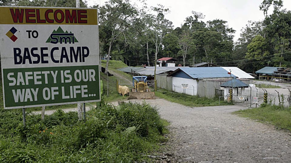 Camp einer Mine in Tampakan auf den Philippinen.