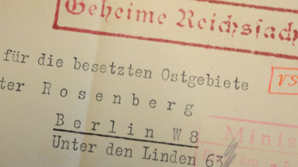 Historisch wertvoll: Dokumente des Hitler-Vertrauten Rosenberg.