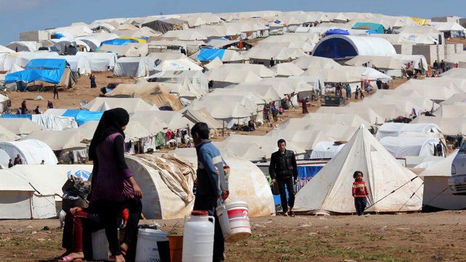Flüchtlingslager in der nördlichen Provinz Idlib, Syrien, 5. April 2013.