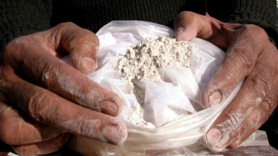 Heroin, das von Peshawar in Pakistan nach Punjab geschmuggelt wurde.