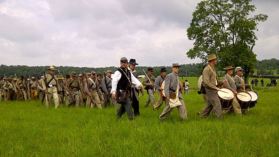 Laien-Darsteller während der - nachgespielten - Schlacht von Gettisburg.