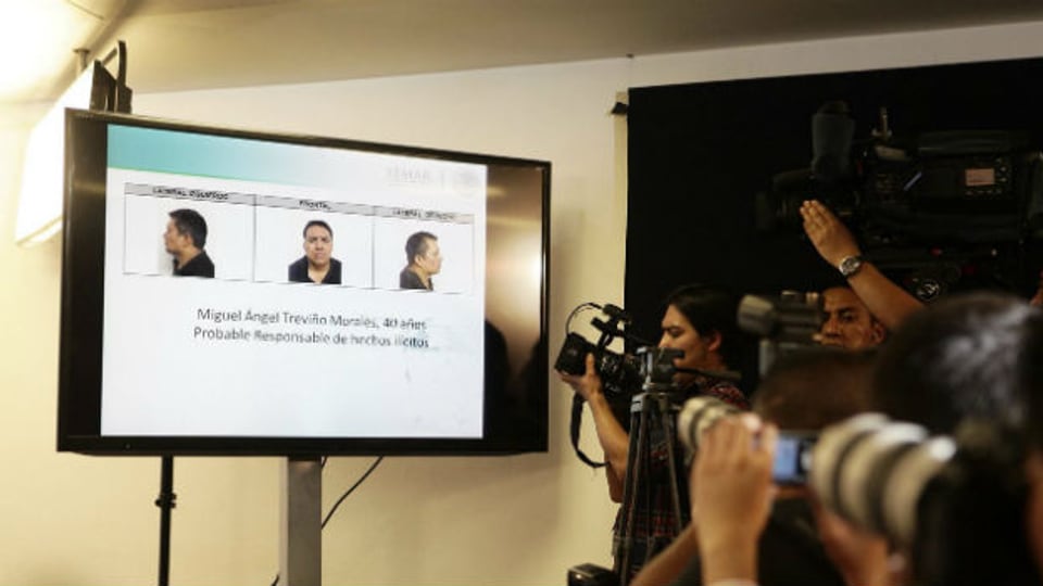 Pressekonferenz nach der Verhaftung von Los Zetas-Boss Miguel Ángel Treviño Morales in Mexiko-Stadt.