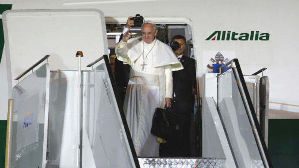 Papst Franziskus vor seiner Abreise in Rio de Janeiro.