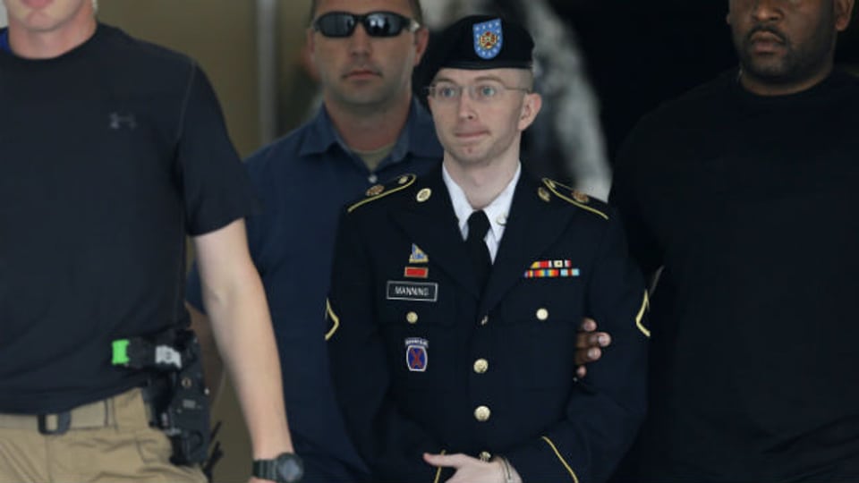 Bradley Manning vor dem Gericht im amerikanischen Fort Meade.