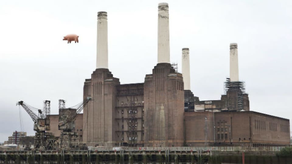 Battersea Power Station als Werbeobjekt für Pink Floyd