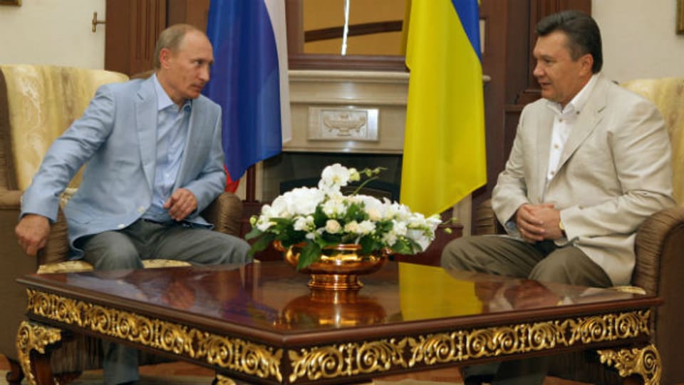 Präsident Putin macht Druck auf den ukranischen Präsidenten Janukowitsch.