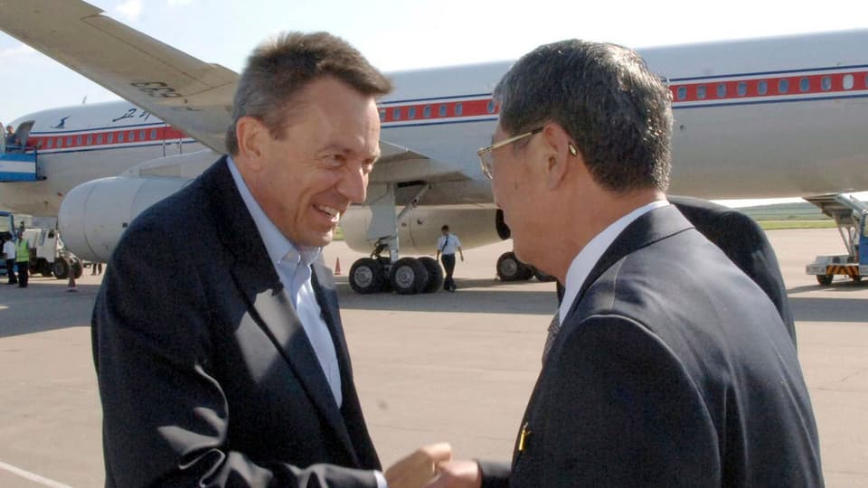 IKRK-Präsident Peter Maurer bei seiner Ankunft in Pjönjang.