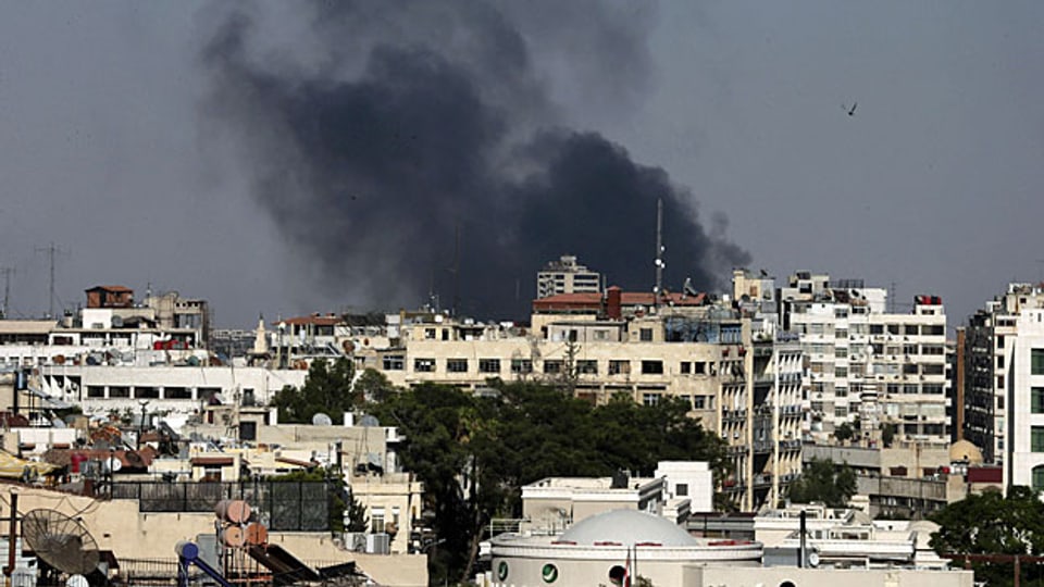 Im Osten der syrischen Hauptstadt Damaskus; hier untersuchen Uno-Experten zur Zeit den Giftgas-Angriff von letzter Woche.
