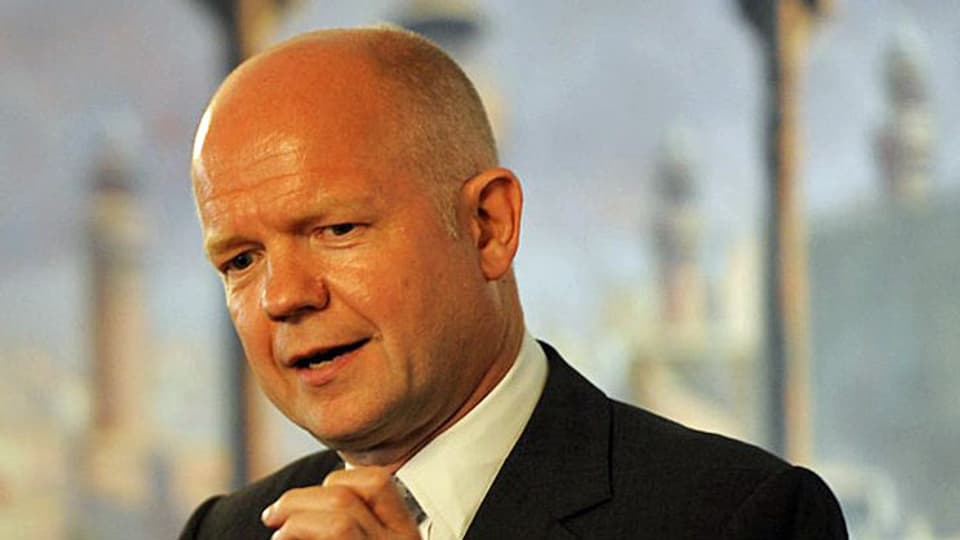 Der britische Aussenminister William Hague. Er macht sich stark für eine «Strafaktion» in Syrien.