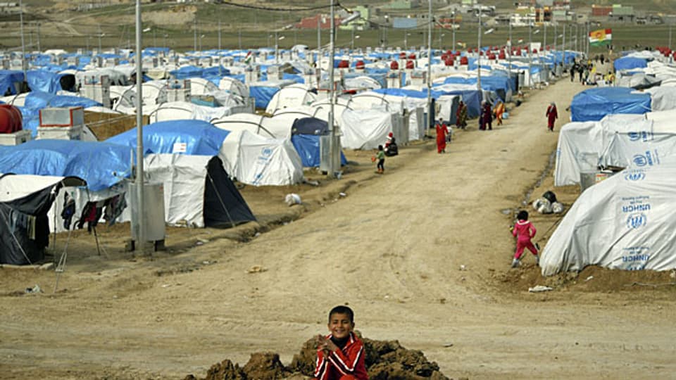 Flüchtlingslager Domiz im Norden Iraks. Eigentlich sollte es 2000 Flüchtlingen aus Syrien Platz bieten; es sind längstens viel mehr.