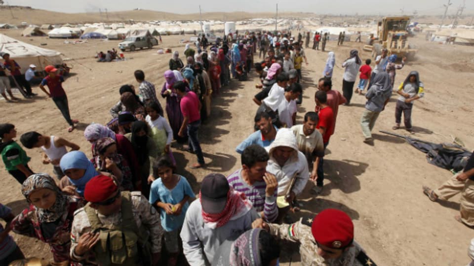 Syrische Flüchtlinge in einem Camp in der nähe der irakischen Hauptstadt Baghdad im August 2013.