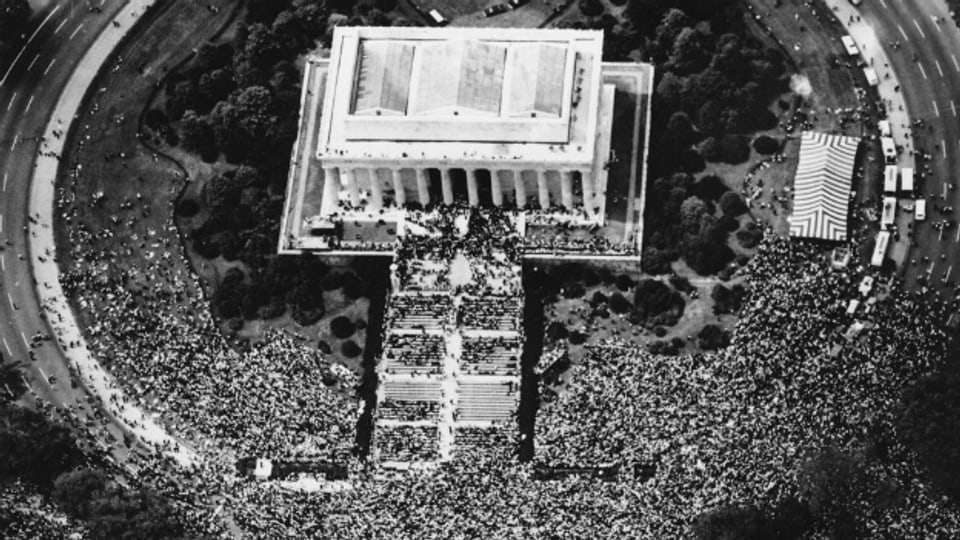 Der «March on Washington» vom Helikopter aus gesehen am 28. August 1963.