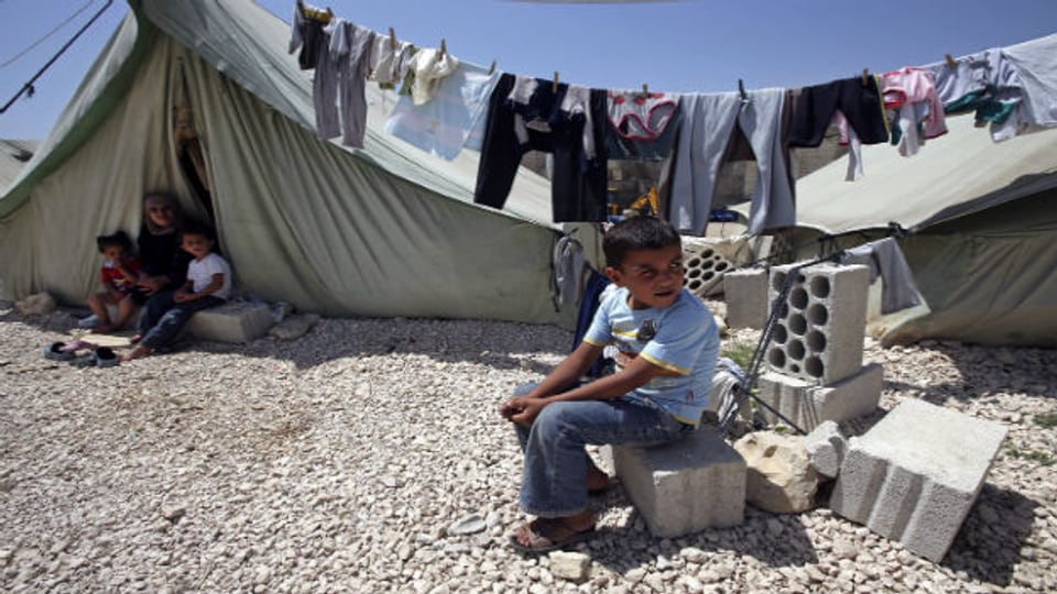 Syrische Flüchtlinge in einem libanesischem Flüchtlingslager.