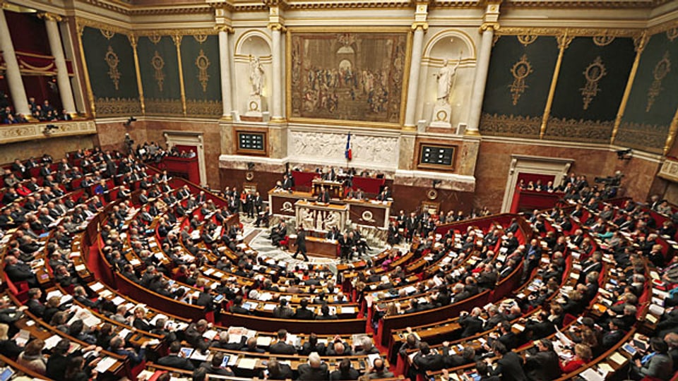 Die Assemblée Nationale in Paris.