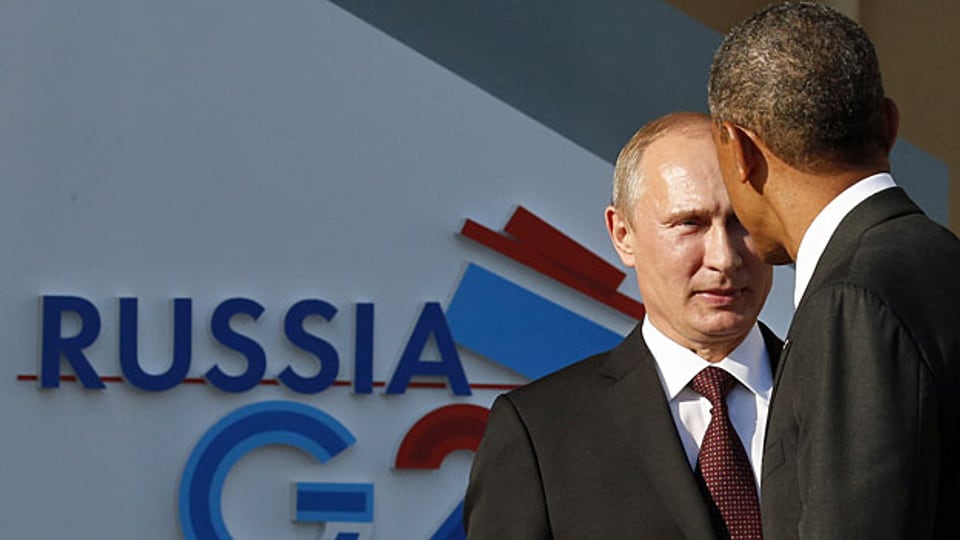 Russlands Präsident Wladimir Putin und US-Präsident Barack Obama in St. Petersburg.