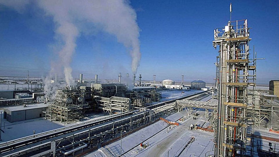 China hofft auf Öl und Gas aus den zentralasiatischen Ländern. Bild: Ein Öl- und Gasfeld in Kasachstan.