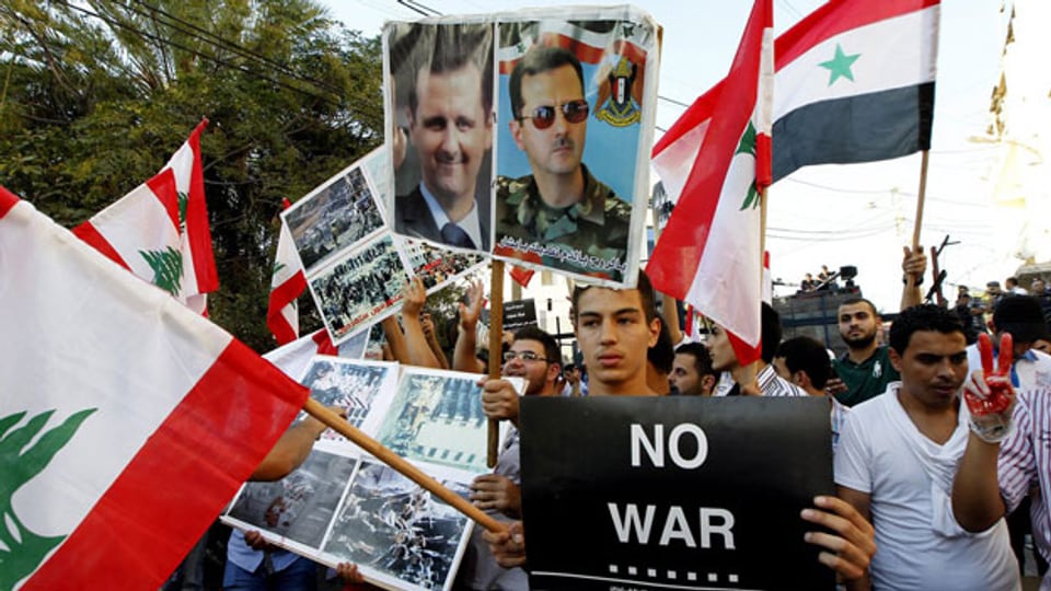 Demonstration in Beirut gegen US-Militärschlag