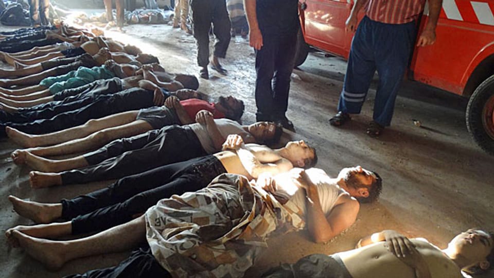 Opfer des Chemiewaffennangriffs in Damaskus am 21. August 2013.