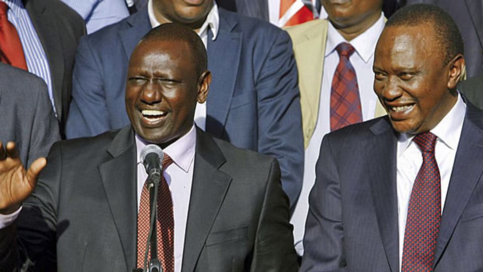 Kenias Vizepräsident William Ruto und Präsident Uhuru Kenyatta am 9. März 2013 in Nairobi.