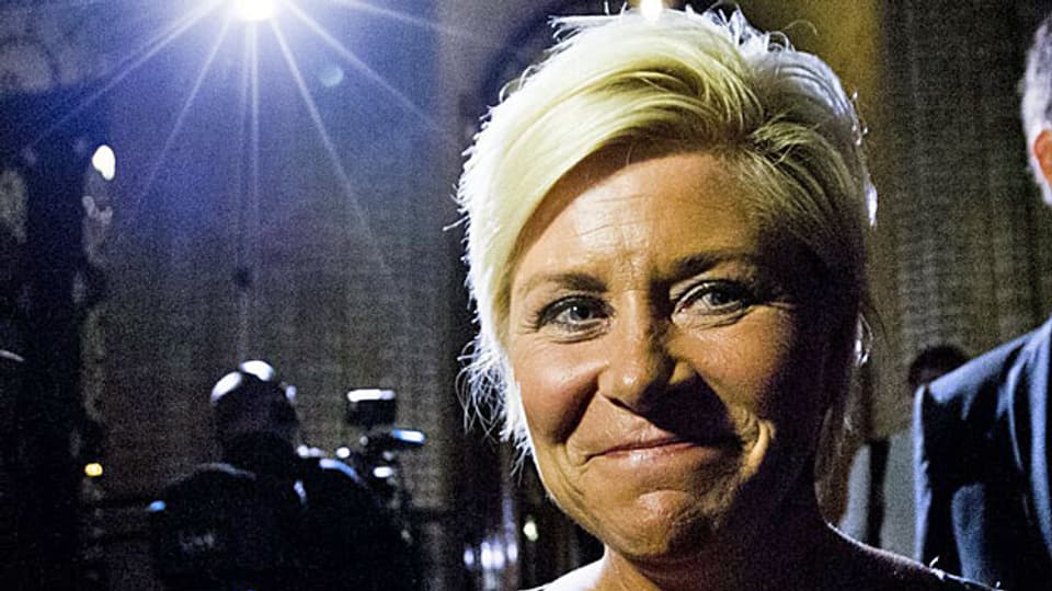 Siv Jensen, die desgnierte norwegische Finanzministerin.
